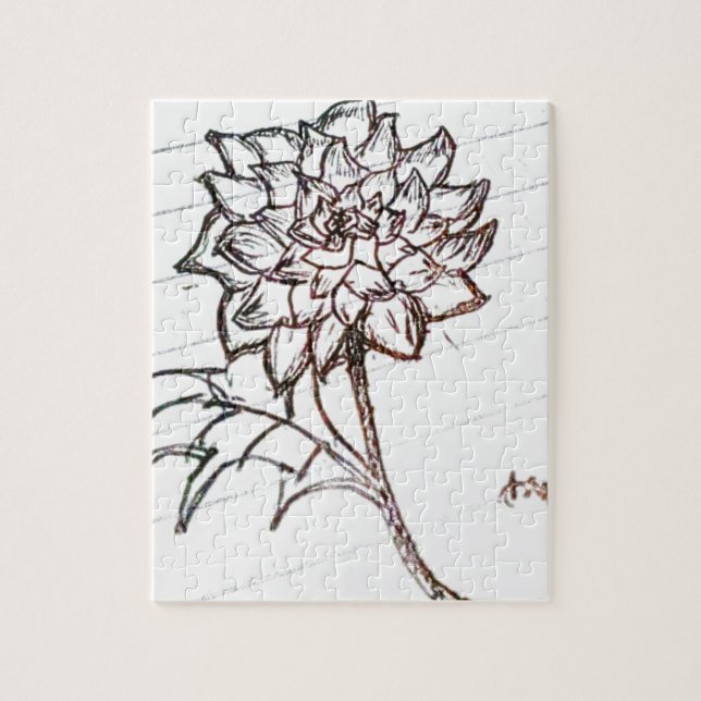 Puzzle fleurs de roses blanches (Vertical)