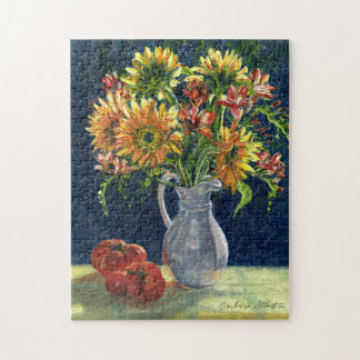 Puzzle "Fleurs de soleil et tomates"