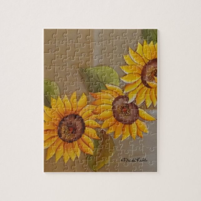 Puzzle Fleurs de soleil peintes par Frida Kahlo (Vertical)