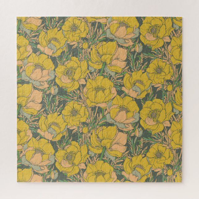 Puzzle Fleurs de Trollius Graphiques (Vertical)