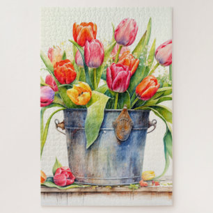 Puzzle Fleurs de tulipes fraîchement cueillies