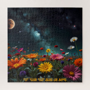 Puzzle Fleurs enchanteresses avec vues sur la Galaxie