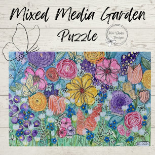 Puzzle Fleurs et papillons