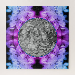 Puzzle Fleurs Fleurs Abstraites teintées Ajouter votre ph