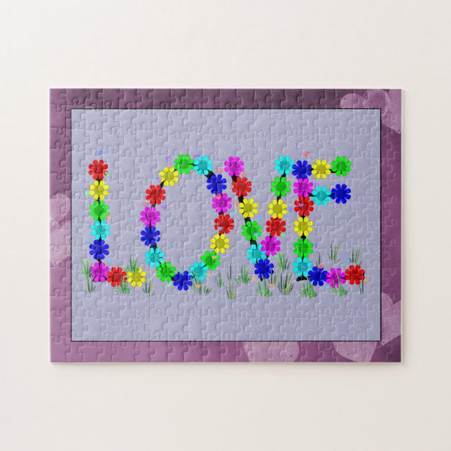 Puzzle Fleurs hippies d'amour (Horizontal)