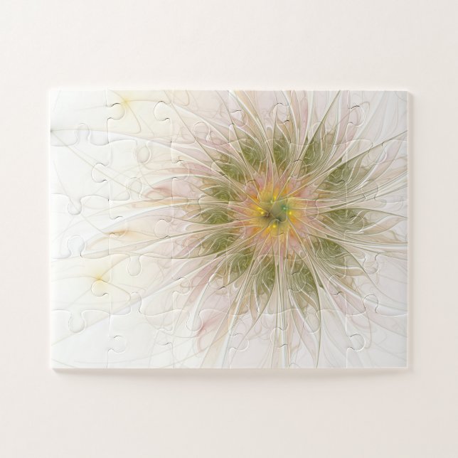 Puzzle Fleurs imaginaires fractales douces et tendres (Horizontal)