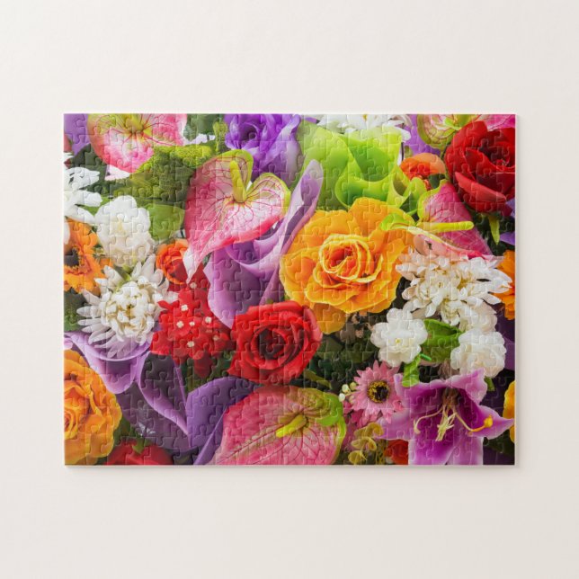 Puzzle Fleurs Joyeuses Et Lumineuses Difficile Cadeau Col (Horizontal)