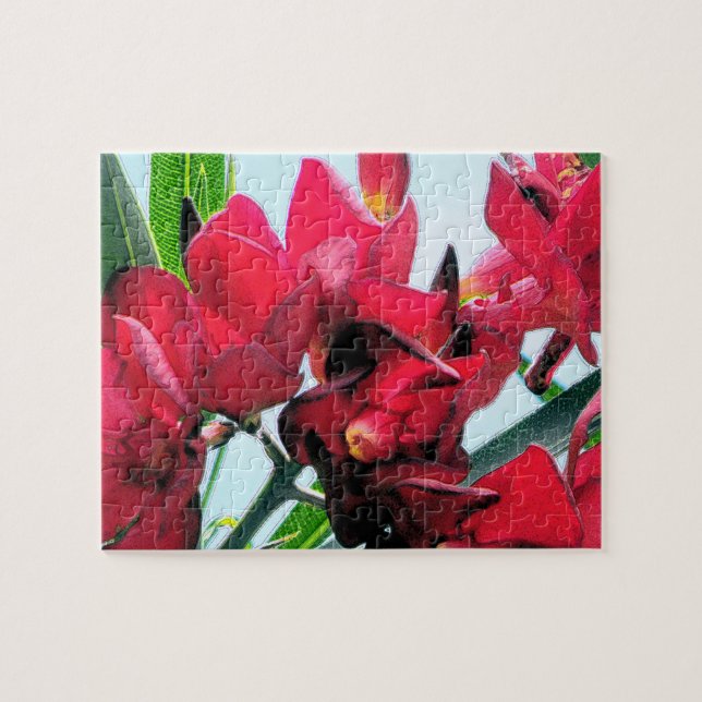 Puzzle Fleurs rouges (Horizontal)