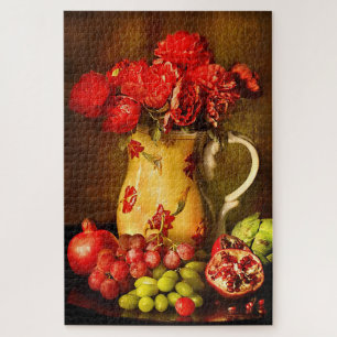 Puzzle Fleurs rustiques Pomegranate Raisins Fruit