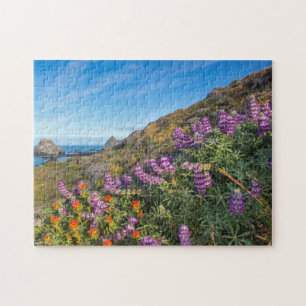 Puzzle Fleurs sauvages de lupin et de pinceau à peinture