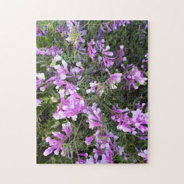 Puzzle Fleurs sauvages printanières aux teintes violettes (Vertical)