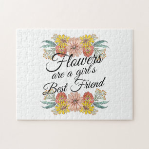 Puzzle Fleurs sont une fille meilleur ami - Zinnia Art