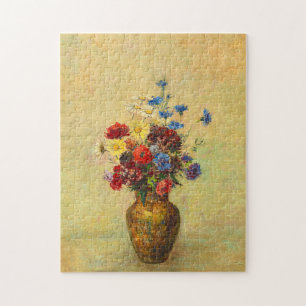 Puzzle Fleurs vintages dans un vase (1910) par Odilon Red