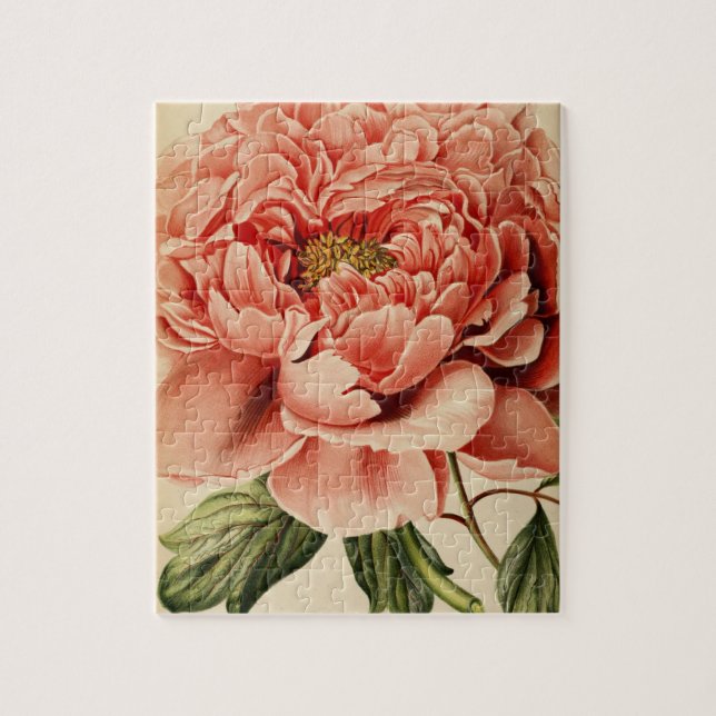 Puzzle Fleurs vintages Peony Nature Art unique (Vertical)