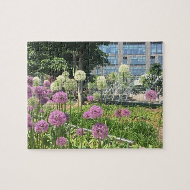 Puzzle Fleurs violettes Columbus Circle NYC New York City (Horizontal)