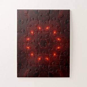 Puzzle Flocon de neige rouge foncé en Bourgogne gothique
