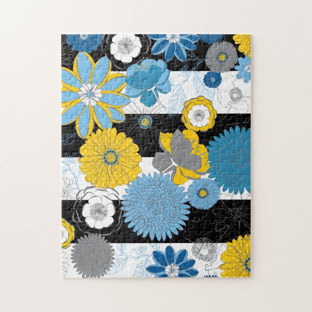 Puzzle floral 11x14 pour les aveugles de couleur (Vertical)