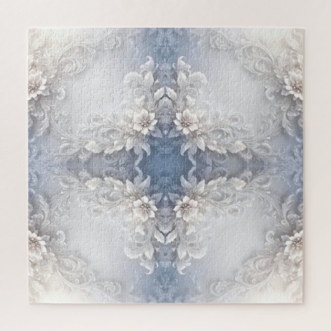 Puzzle Floral Blanc (Vertical)