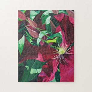 Puzzle Floral de Clematis pourpre