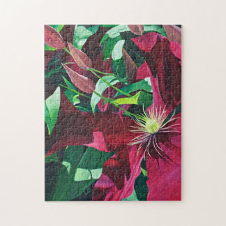 Puzzle Floral de Clematis pourpre