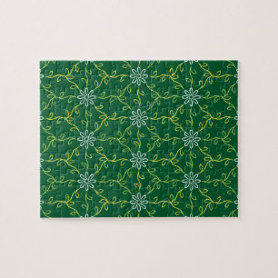 Puzzle Floral décoratif Motif sans couture