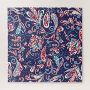 Puzzle Floral Ethnique : Abstrait Oriental Sans Seamless.