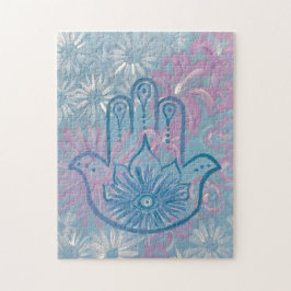 Puzzle Floral Hamsa