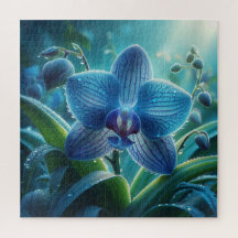 Floral orchidée bleue