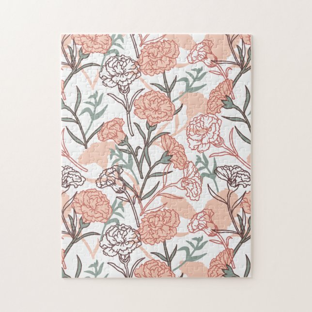 Puzzle Flore inspirée par la nature : Motif de fleurs de  (Vertical)