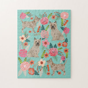 Puzzle Flore Vintage de Cairn Terrier Dog