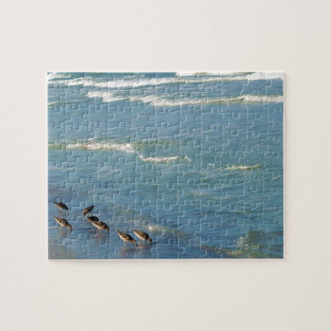 Puzzle Floride tendance Shorebirds Ocean Waves Photo (Horizontal)