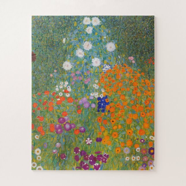 Puzzle Flower Garden by Gustav Klimt (Vertical)