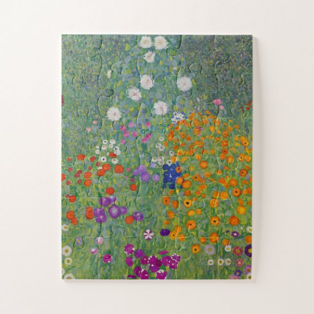 Puzzle Flower Garden by Gustav Klimt (Vertical)