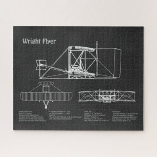 Puzzle Flyer Wright - Plan de dessin du plan d'avion