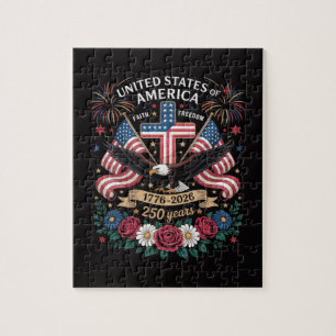Puzzle Foi Liberté 250 Ans 1776 2026 Indépendance États-U