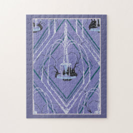 Puzzle Fontaine Art Déco En Bleu