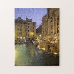 Puzzle Fontaine de Trevi la nuit, Rome, Latium, Italie