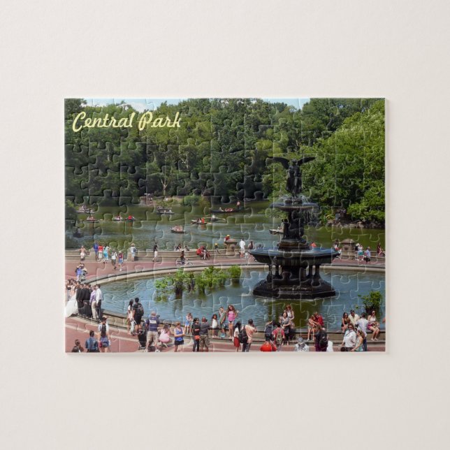 Puzzle Fontaine et lac dans le Central Park, New York (Horizontal)
