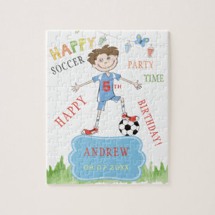 Puzzle Football personnalisé pour l'anniversaire des enfa
