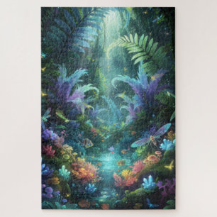 Puzzle Forêt de Jungle Magique Enchantée à Bioluminescenc