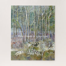 forêt d'hiver peinture aquarelle