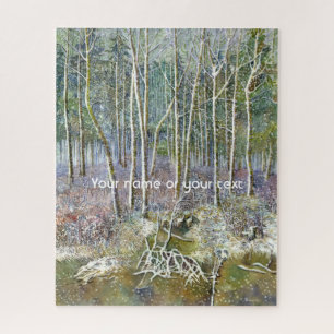 Puzzle forêt d'hiver peinture aquarelle