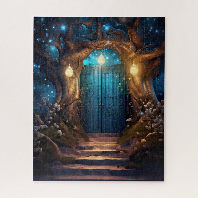 Puzzle Forêt d'Imaginaire enchantée magique Vielle porte  (Vertical)