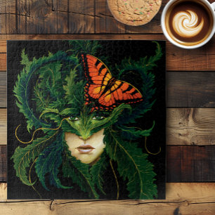 Puzzle Forêt Envoûtante Dryade Femme Papillon Fantaisie