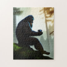 Forêt sauvage Bigfoot Matin Café tranquille