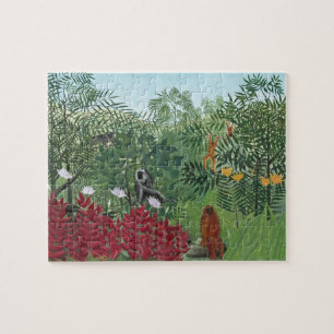 Puzzle Forêt tropicale avec Monkeys, 1910 (huile sur la