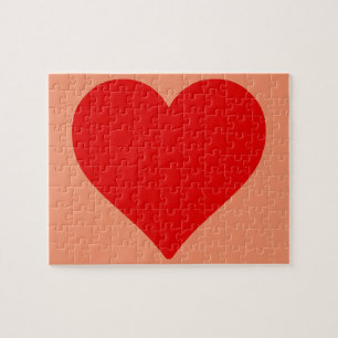 Puzzle Forme de cœur rouge amour classique minimalisme