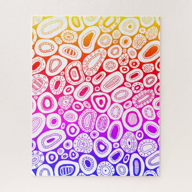 Puzzle Formes de couleur blobby d'art abstrait dur (Vertical)