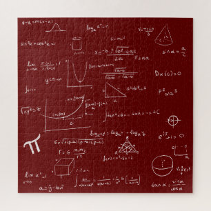 Puzzle Formules et équations mathématiques Marron