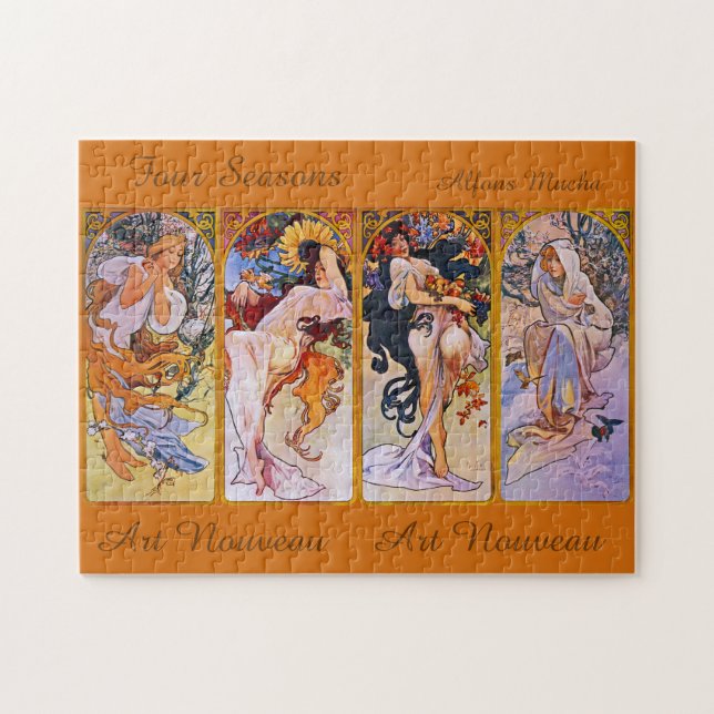 Puzzle Four Seasons by Alfons Mucha (Horizontal)